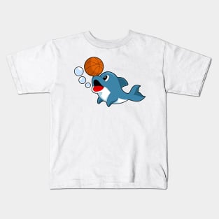 Dolphin Basketball player Basketball Kids T-Shirt